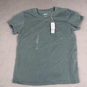 Alpine Design Hike SS Shirt Womens Small‎ Green Faded Evergreen Organic Cotton